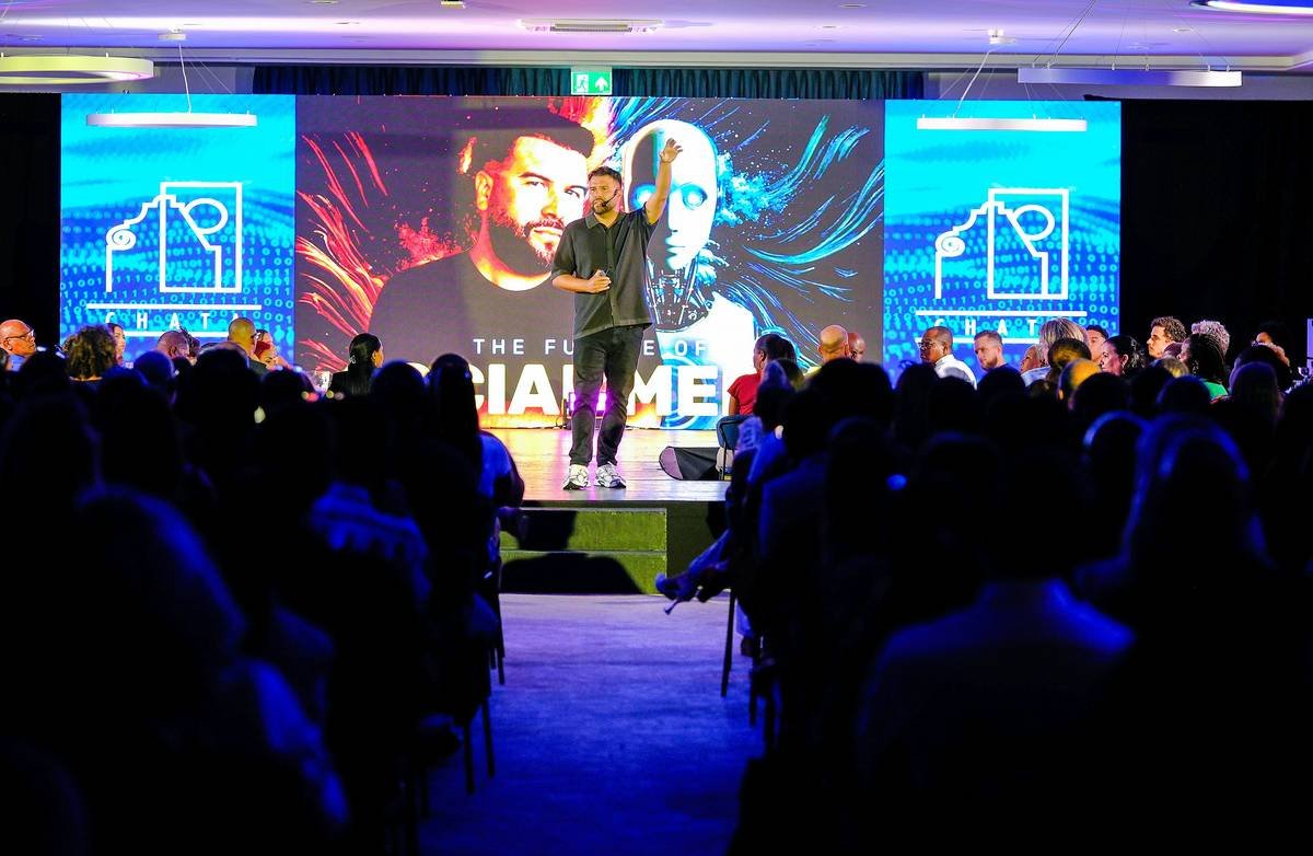 Digital marketing expert speaks on the future of social media and AI at a packed industry conference. This event blends thought leadership with actionable insights.